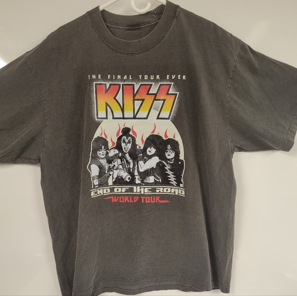 Kiss Other - KISS Band Merch Dark Retro Gray Color, Band Concert Tour Modern 2XL